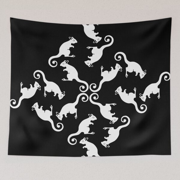 Item preview, Bettong, Australian marsupial - white pattern designed and sold by lucychili.