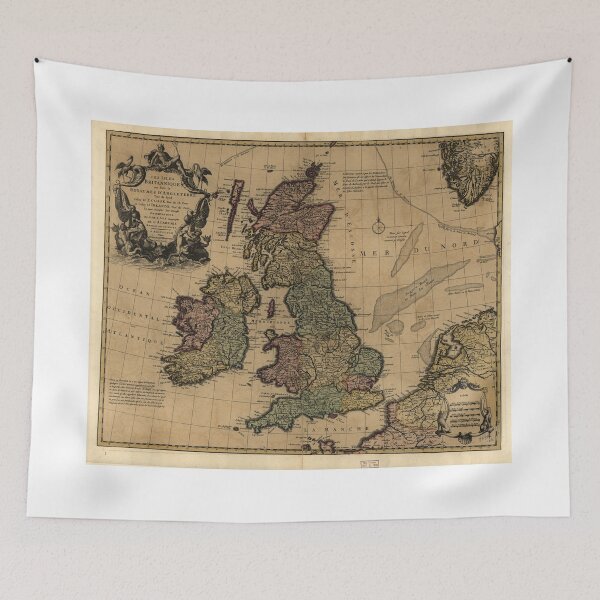Item preview, Vintage Map of The British Isles (1700s) designed and sold by BravuraMedia.