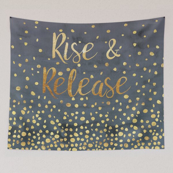 Item preview, Rise and Release - Gold on Smoky Navy designed and sold by Erin Morris.