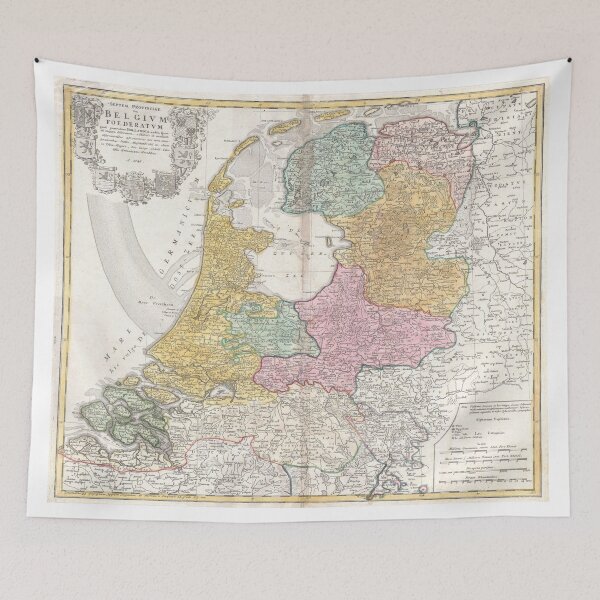Artikelvorschau, Vintage Karte von Holland (1748) entworfen und verkauft von BravuraMedia.