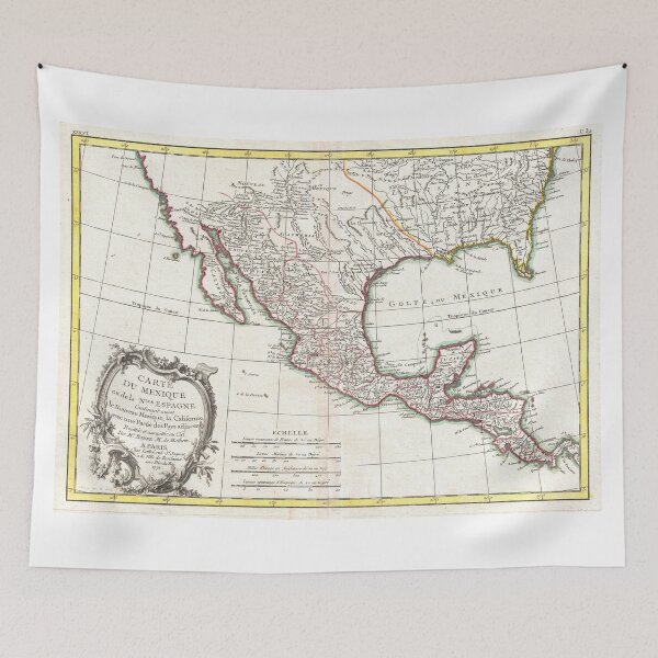 Item preview, Vintage Map of Mexico (1771) designed and sold by BravuraMedia.