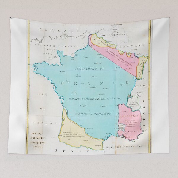 Item preview, Vintage Map of France (1793) designed and sold by BravuraMedia.