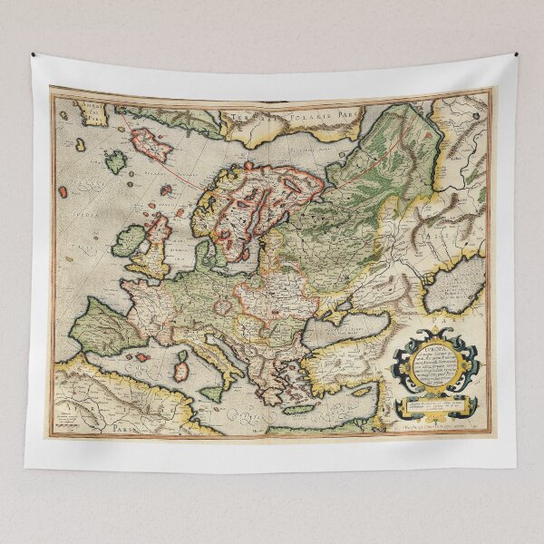 Item preview, Vintage Map of Europe (1596) designed and sold by BravuraMedia.