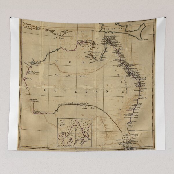 Item preview, Vintage Map of Australia (1700s) designed and sold by BravuraMedia.
