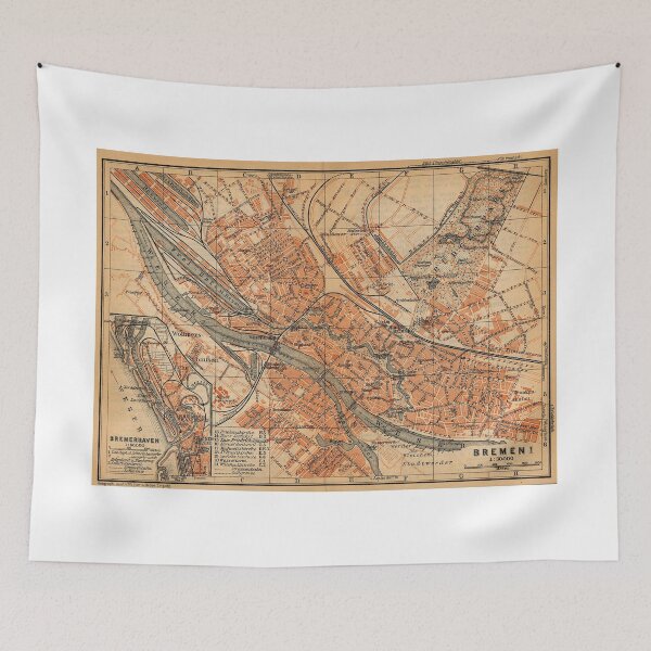 Item preview, Vintage Map of Bremen Germany (1910) designed and sold by BravuraMedia.