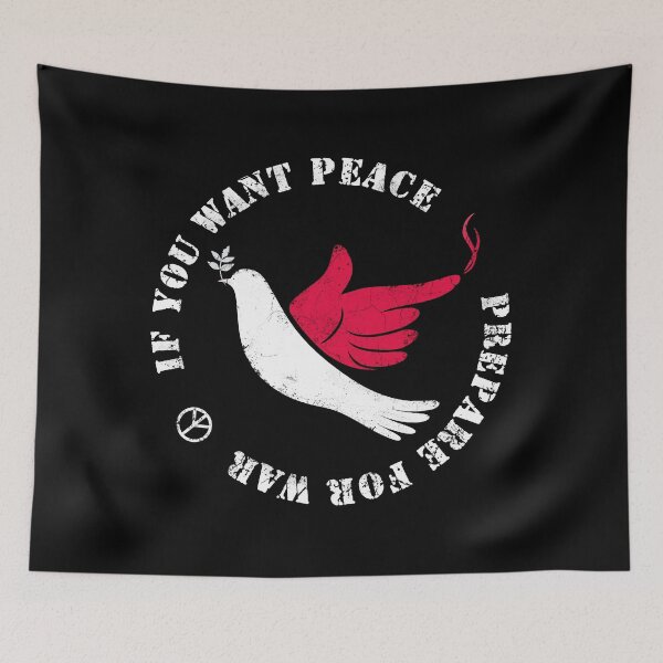 Item preview, If You Want Peace, Prepare For War -round text designed and sold by Vash Chen.
