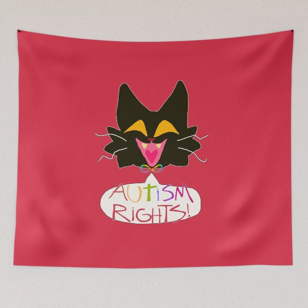 Item preview, Autisticat Says: Autism Rights! designed and sold by BellaExclames.