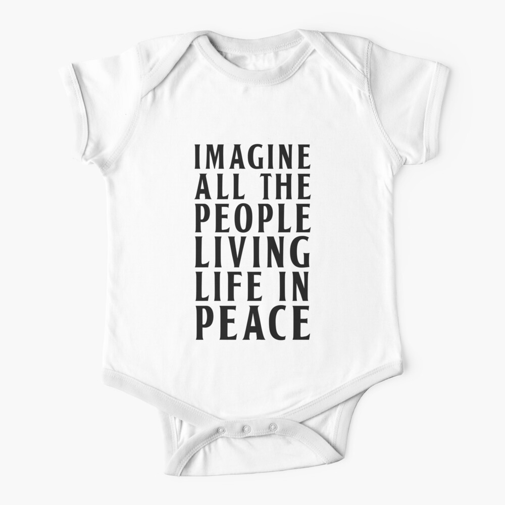 Imagine Lyric The Black Stencil Baby One Piece By Fontastic Redbubble