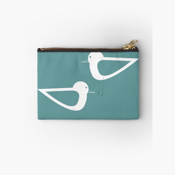 Item preview, Shorebirds Pair Minimalist Scandinavian Design Teal and White designed and sold by kierkegaard.
