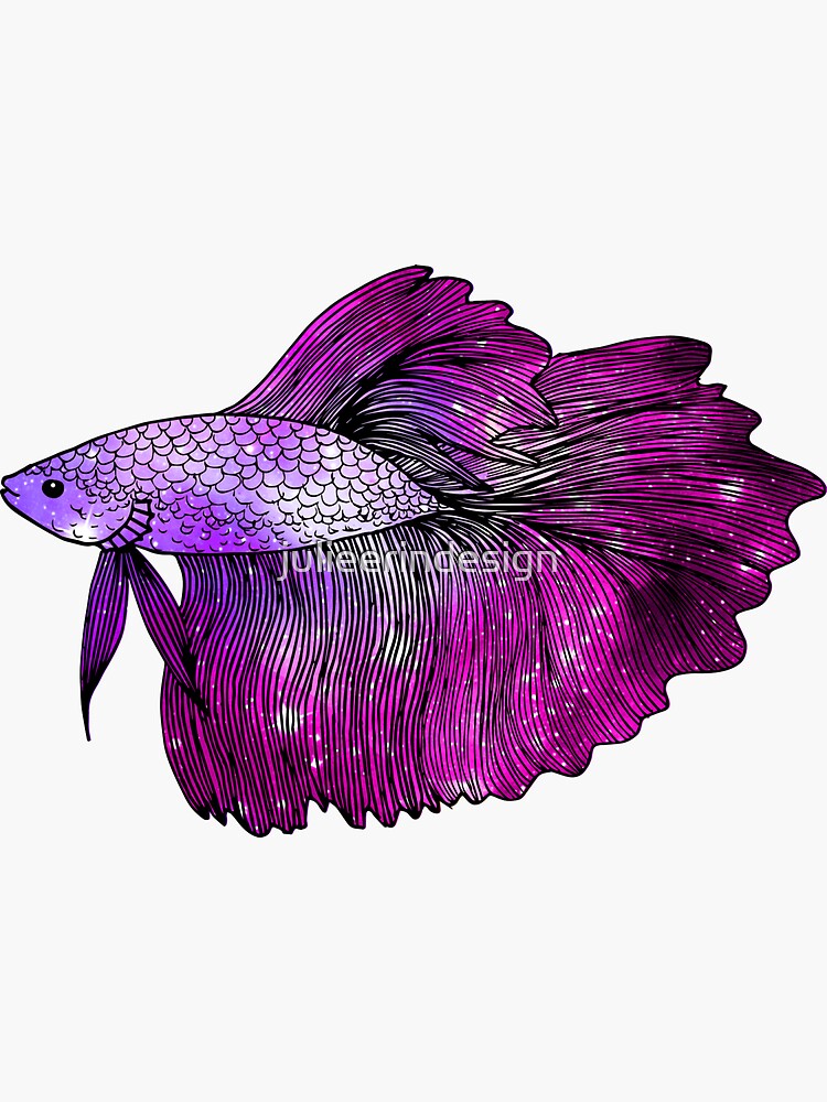 Pink Betta Fish Galaxy by julieerindesign