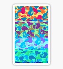 Bape Camo Regenbogenfarbe Sticker