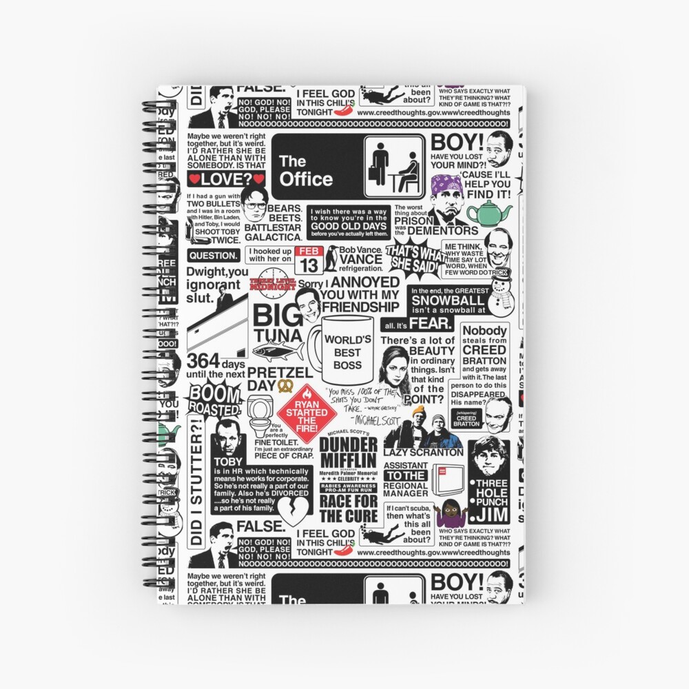 Wise Words From The Office - The Office Quotes (Variant) Spiral Notebook