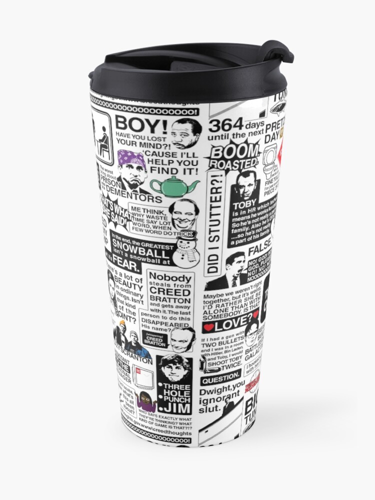 Alternate view of Wise Words From The Office - The Office Quotes (Variant) Travel Mug