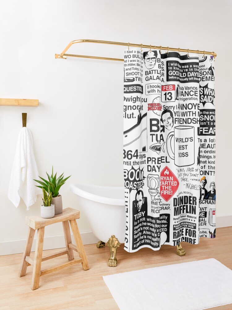 Alternate view of Wise Words From The Office - The Office Quotes (Variant) Shower Curtain