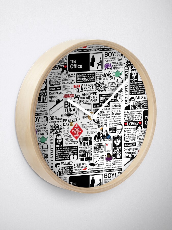 Alternate view of Wise Words From The Office - The Office Quotes (Variant) Clock