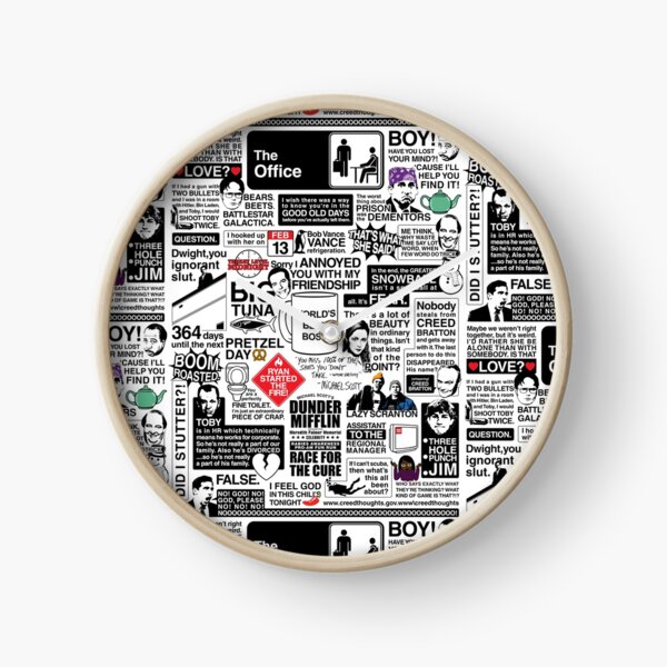 Wise Words From The Office - The Office Quotes (Variant) Clock