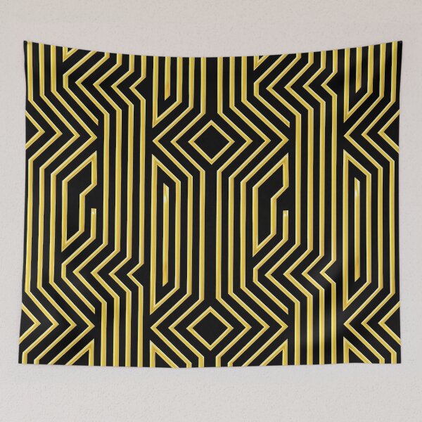 Item preview, 3-D Art Deco Gold-Colored Architectural Style Pattern designed and sold by DEC02.