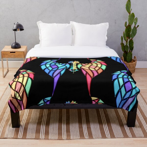 Nightmare's end / Mirage split glass wings Throw Blanket