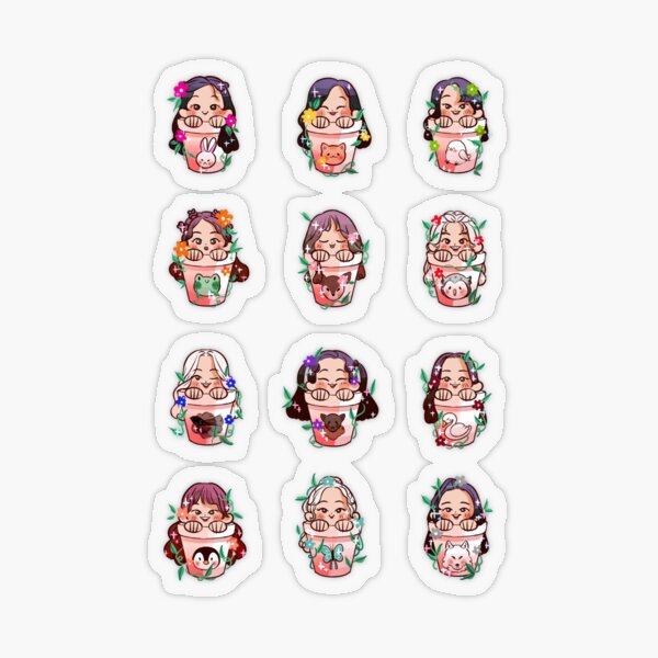 Loona Kpop Transparent Stickers Redbubble - loona hi high roblox id