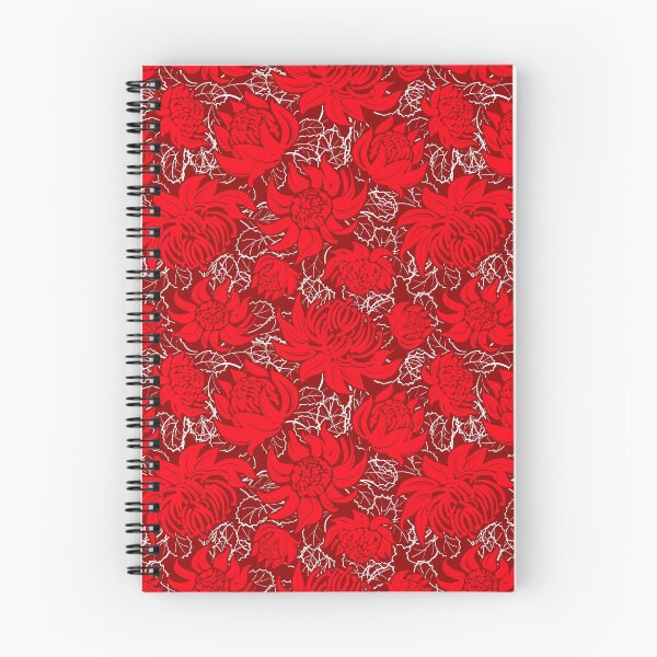 Item preview, Waratah flowers on dark red background designed and sold by Irina Ivanova.