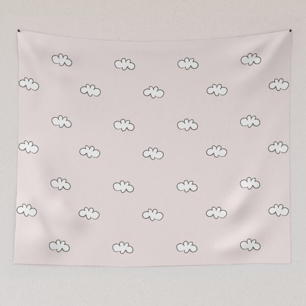 Item preview, White clouds pink background designed and sold by Jenmag.