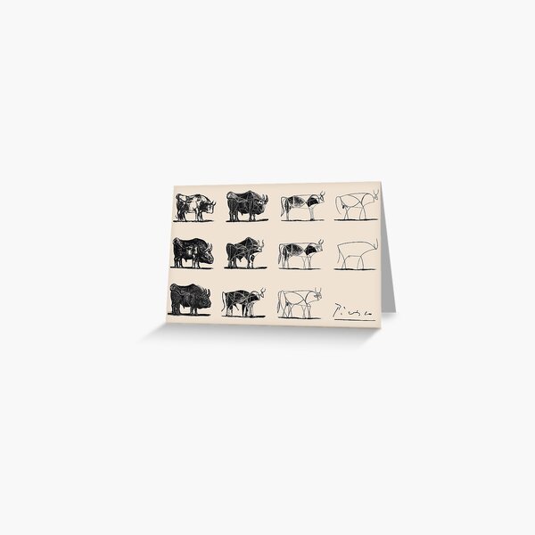 Picasso Bulls Greeting Card