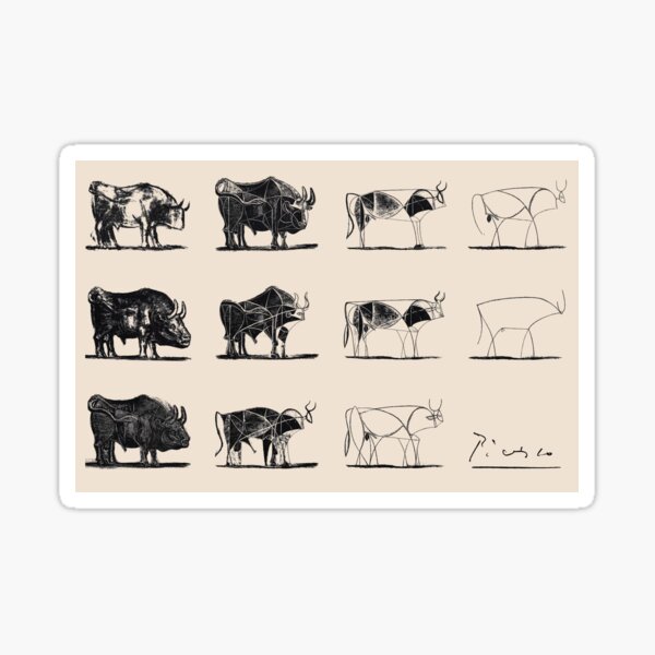 Picasso Bulls Sticker