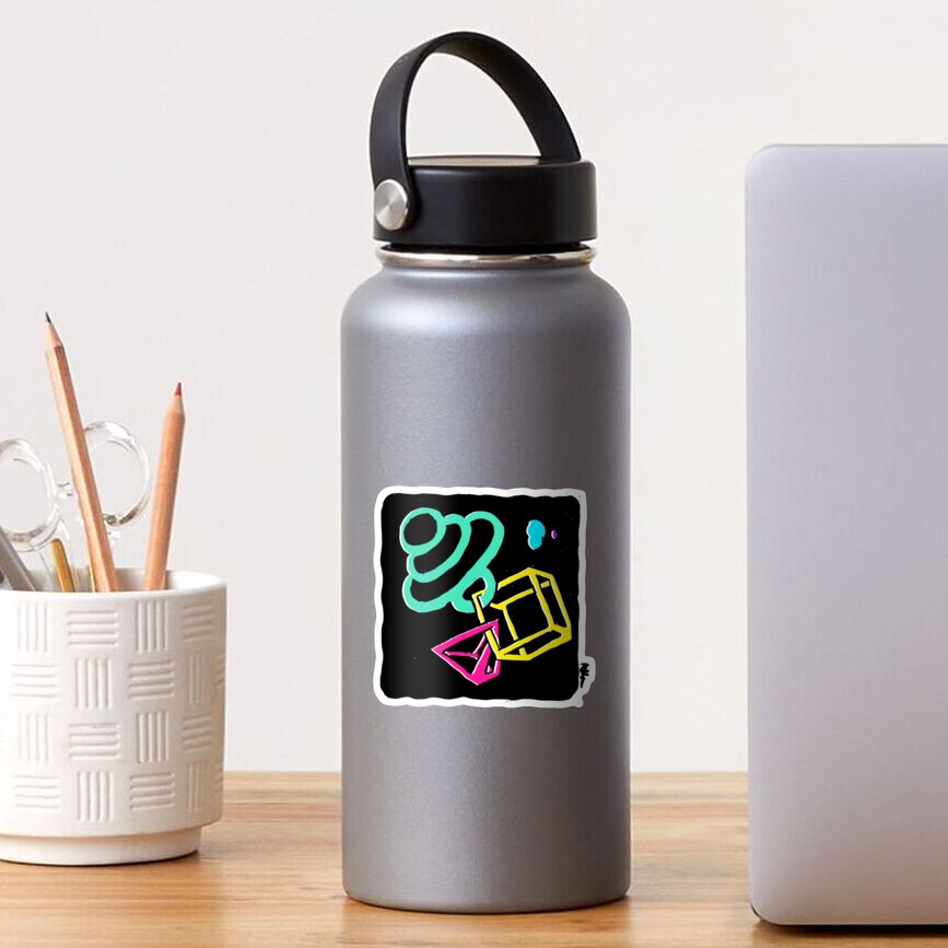 Abstract shapes in space Sticker