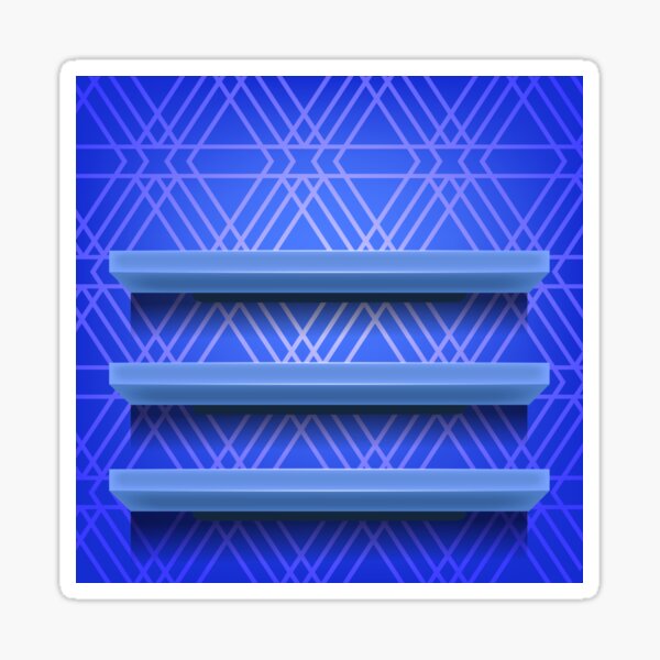 Artikel-Vorschau von Blaue Regale auf dekorativen blauen Linien Hintergrund, designt und verkauft von valeo5.