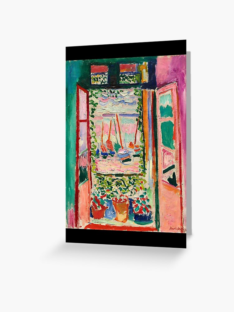 Hohe Auflosung Das Offene Fenster Henri Matisse Grusskarte Von Buythebook86 Redbubble