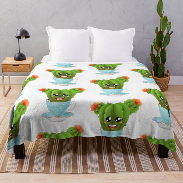 Item preview, Happy cactus in a pretty tea cup designed and sold by headpossum.