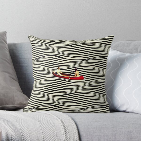 Illusionary Boat Ride Throw Pillow