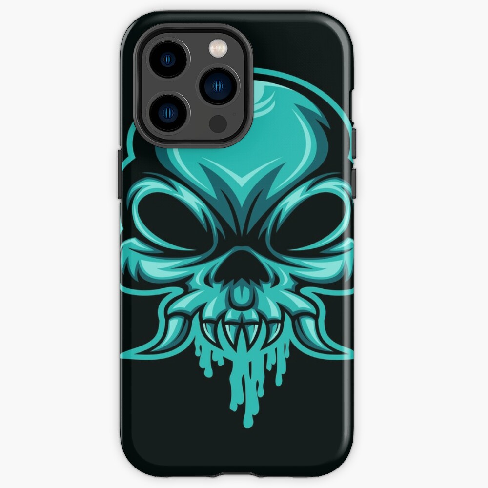  iPhone XS Max Horror Blue Fire Flame Skull Awesome