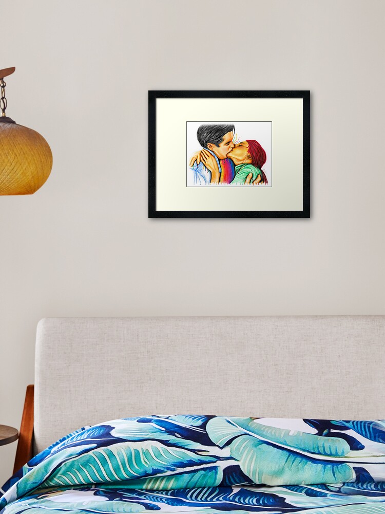 Cinema Kiss - Love Art Illustration Romance Lovers Relationship Couple  Drawing Kiss Movie Art Board Print for Sale by nymphainna