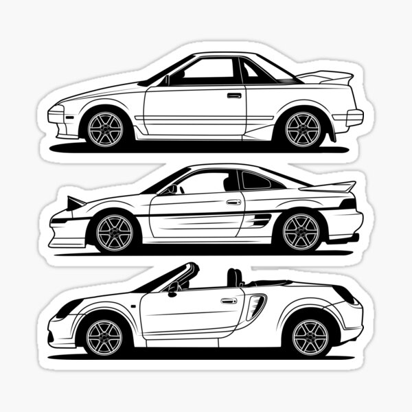 Item preview, Toyota MR2 Generations Side Best Shirt Design designed and sold by CarWorld.