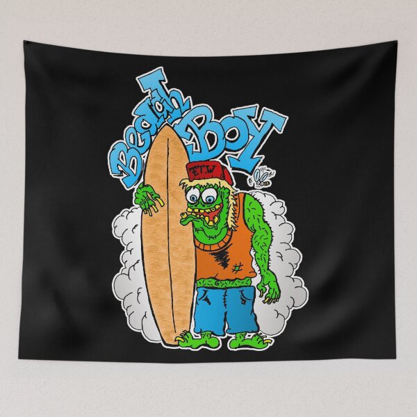 Item preview, Beach Boy Surfer Monster - waiting for big wave - white designed and sold by Marcel Wirth.