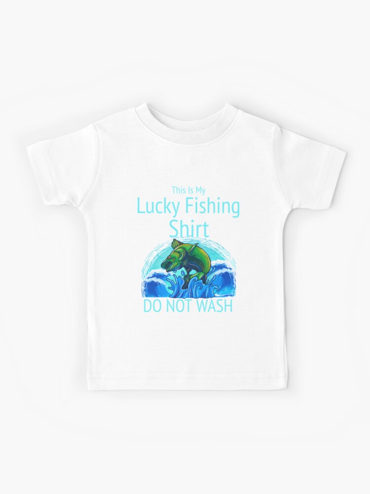 Lucky Fishing graphic Do Not Wash design Fathers Day Gift Dad Kids T-Shirt  for Sale by railwayblogger