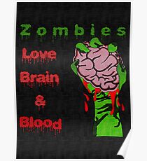 Halloween Night with Zombies Poster