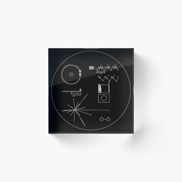 The Voyager Golden Record Acrylic Block