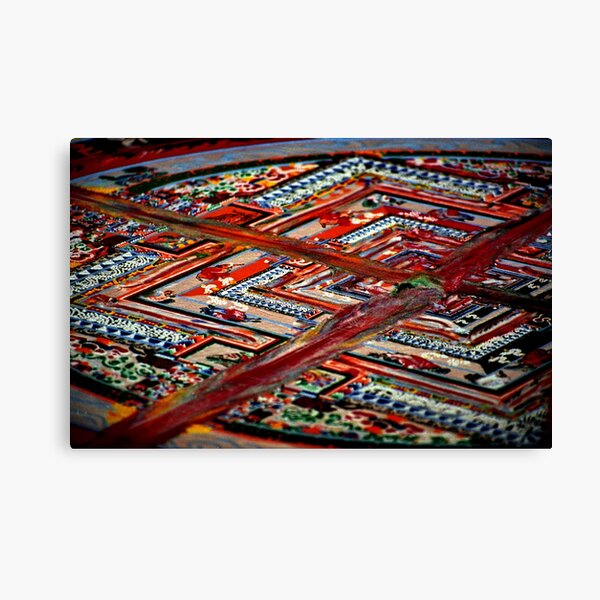 dissolution, sand mandala. india Canvas Print