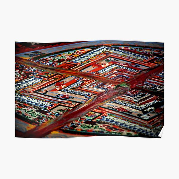 dissolution, sand mandala. india Poster