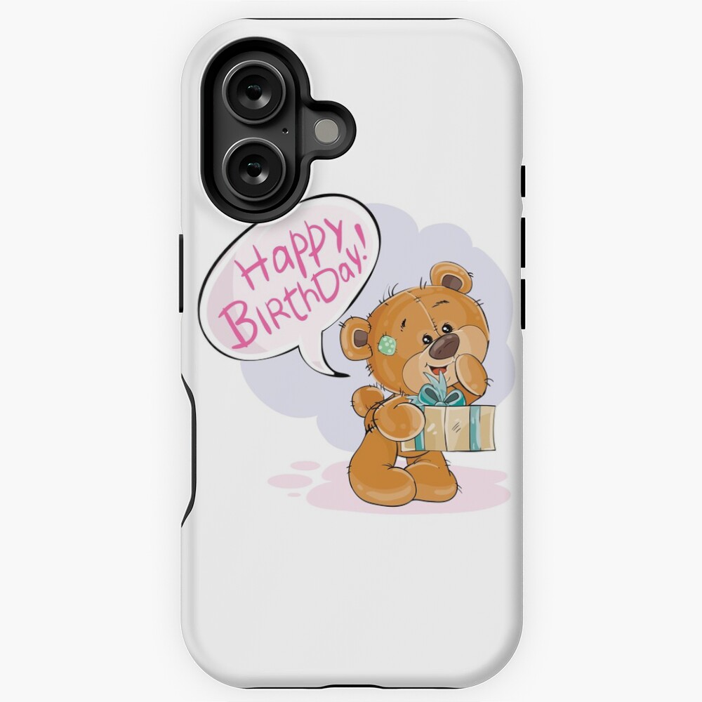 【HIGH CHEEKS】Happy Birthday Teddy Bear iPhoneケース HIGH CHEEKS】Happy Birthday Teddy Bear iPhoneケース (HIGH