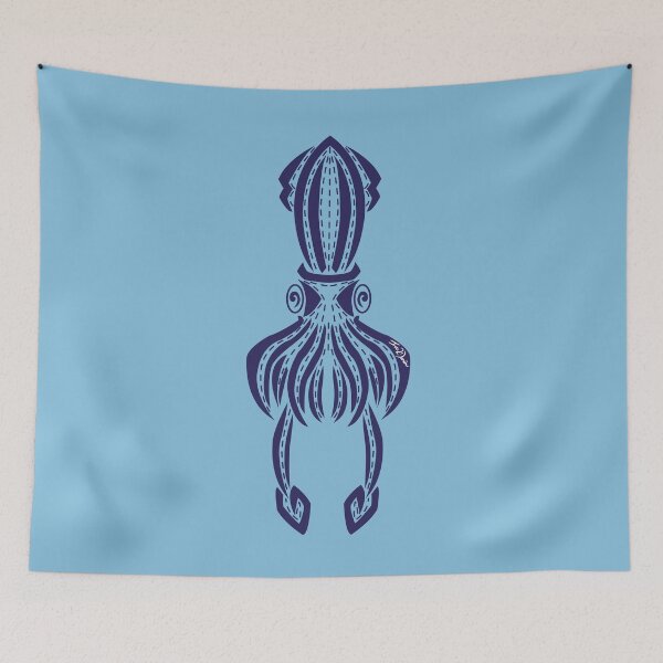 Item preview, Squid (Blue) designed and sold by Ian2Danim.