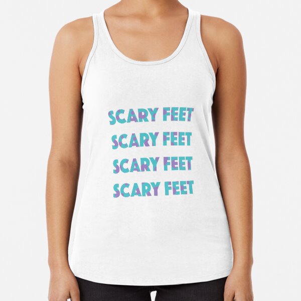 Sulley Scary Feet Monsters Inc Text Racerback Tank Top