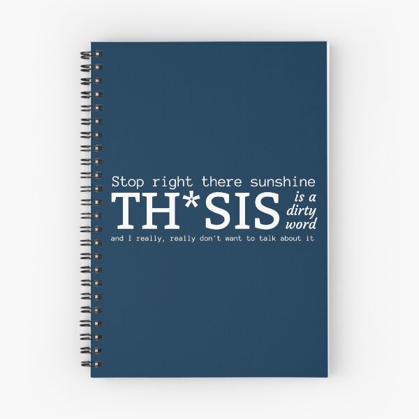 Item preview, Thesis is a Dirty Word (white text) designed and sold by boomtish.