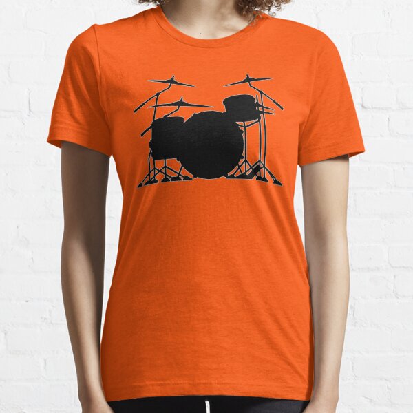 Drum set silhouette illustration Essential T-Shirt