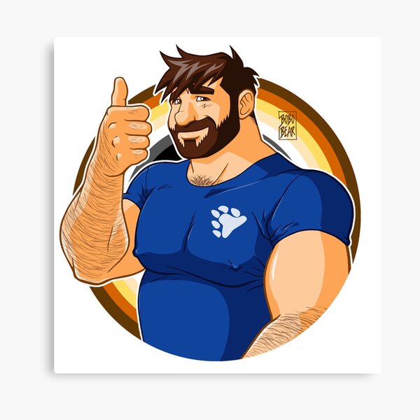 ADAM LIKES TO BEAR UP - BEAR PRIDE Canvas Print