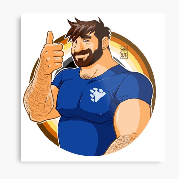 ADAM LIKES TO BEAR UP - BEAR PRIDE Metal Print
