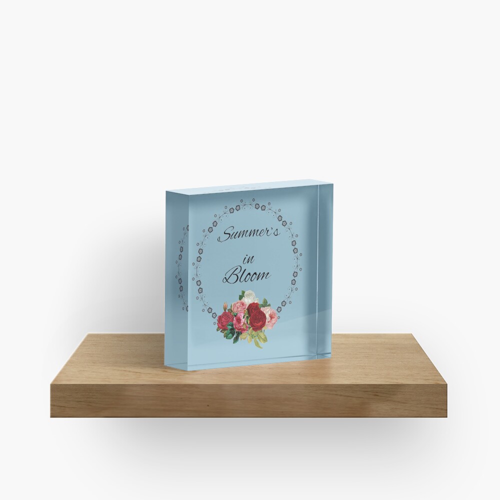 Summer's in Bloom Acrylic Block