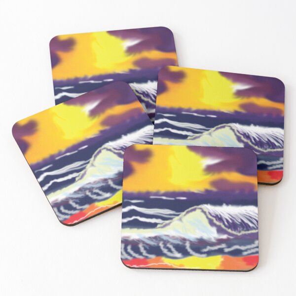 Item preview, BobRoss_Ocean Sunset.psd designed and sold by Sandcastleill.